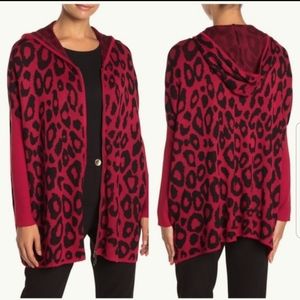 Joseph Abboud Leopard Sweater Jacket